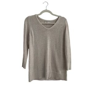 Loft Beige Lightweight Pull Over Sweater Size M